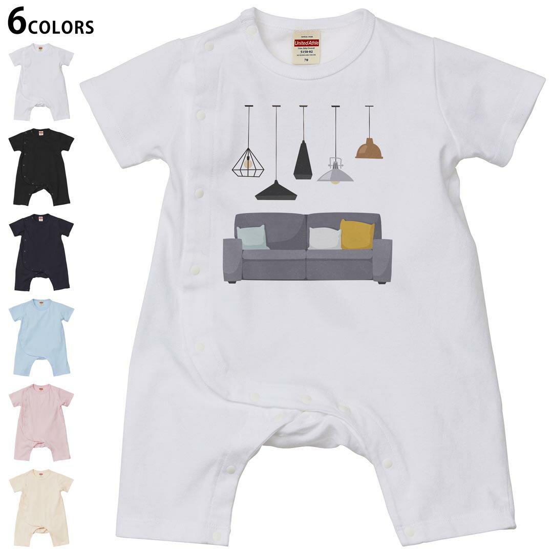 選べる6カラー ロンパース カバーオール 赤ちゃん 半袖 デザイン 70cm 80cm　rompers ベビー 新生児 キ..