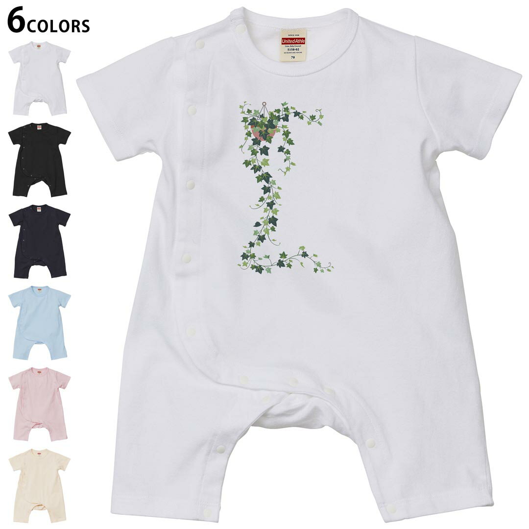 選べる6カラー ロンパース カバーオール 赤ちゃん 半袖 デザイン 70cm 80cm　rompers ベビー 新生児 キ..