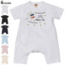 選べる6カラー ロンパース カバーオール 赤ちゃん 半袖 デザイン 70cm 80cm rompers ベビー 新生児 キッズ 70サイズ 80サイズ ギフト ...