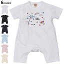 選べる6カラー ロンパース カバーオール 赤ちゃん 半袖 デザイン 70cm 80cm rompers ベビー 新生児 キッズ 70サイズ 80サイズ ギフト マタニティ 妊婦 出産祝い プレママ ティーシャツ T shirt 017844 ヤシの木 スイカ summer