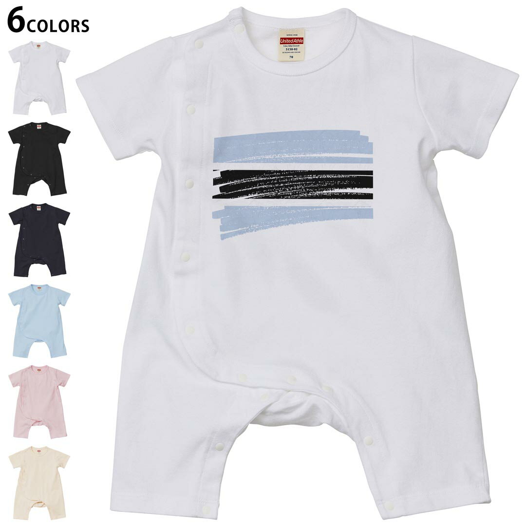 Short Sleeves - 選べる6カラー ロンパース カバーオール 赤ちゃん 半袖 デザイン 70cm 80cm　rompers ベビー 新生児 キッズ 70サイズ 80サイズ ギフト マタニティ 妊婦 出産祝い プレママ ティーシャツ T shirt 018404 botswana ボツワナ