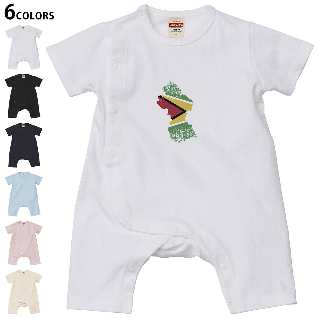 選べる6カラー ロンパース カバーオール 赤ちゃん 半袖 デザイン 70cm 80cm rompers ベビー 新生児 キッズ 70サイズ 80サイズ ギフト マタニティ 妊婦 出産祝い プレママ ティーシャツ T shirt 018844 guyana ガイアナ