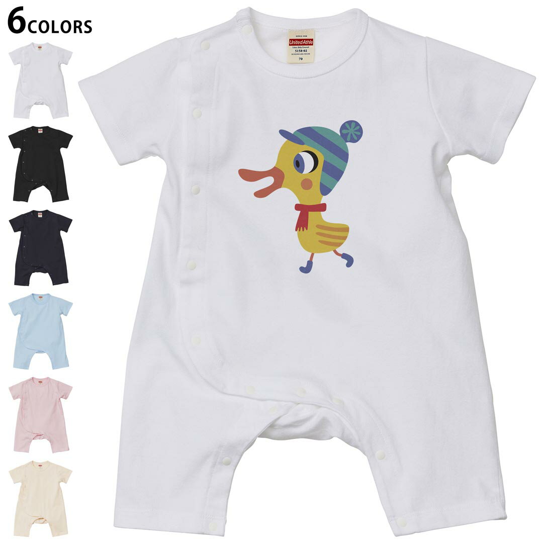 Short Sleeves - 選べる6カラー ロンパース カバーオール 赤ちゃん 半袖 デザイン 70cm 80cm　rompers ベビー 新生児 キッズ 70サイズ 80サイズ ギフト マタニティ 妊婦 出産祝い プレママ ティーシャツ T shirt 019030 アニマル キッズ