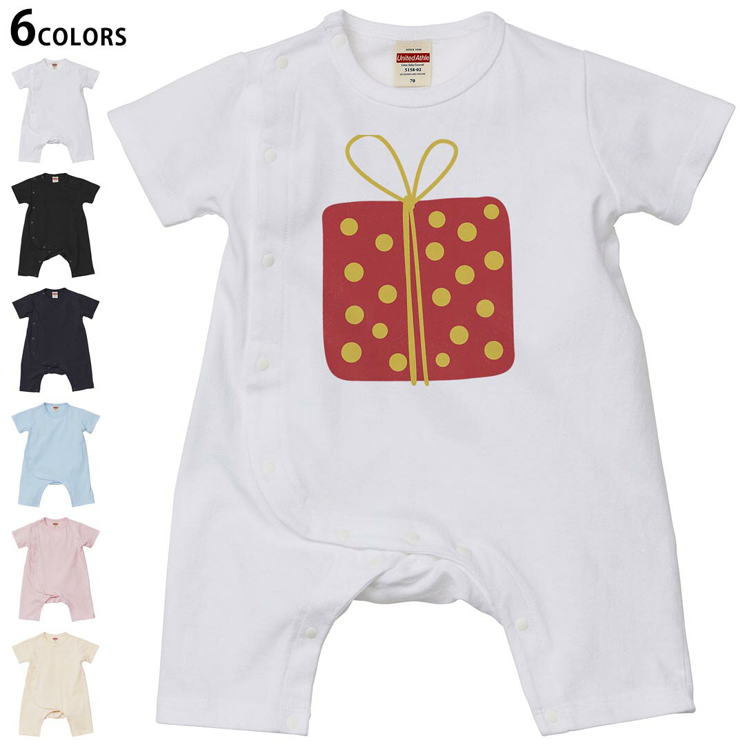 選べる6カラー ロンパース カバーオール 赤ちゃん 半袖 デザイン 70cm 80cm　rompers ベビー 新生児 キッズ 70サイズ 80サイズ ギフト マタニティ 妊婦 出産祝い プレママ ティーシャツ T shirt 019034 アイコン クリスマス