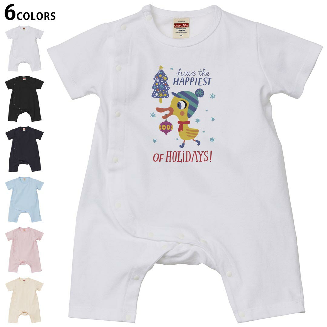 選べる6カラー ロンパース カバーオール 赤ちゃん 半袖 デザイン 70cm 80cm　rompers ベビー 新生児 キッズ 70サイズ 80サイズ ギフト マタニティ 妊婦 出産祝い プレママ ティーシャツ T shirt 019057 アニマル キッズ