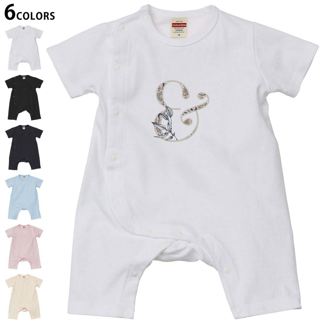 選べる6カラー ロンパース カバーオール 赤ちゃん 半袖 デザイン 70cm 80cm rompers ベビー 新生児 キッズ 70サイズ 80サイズ ギフト マタニティ 妊婦 出産祝い プレママ ティーシャツ T shirt 019144 文字 & アルファベット