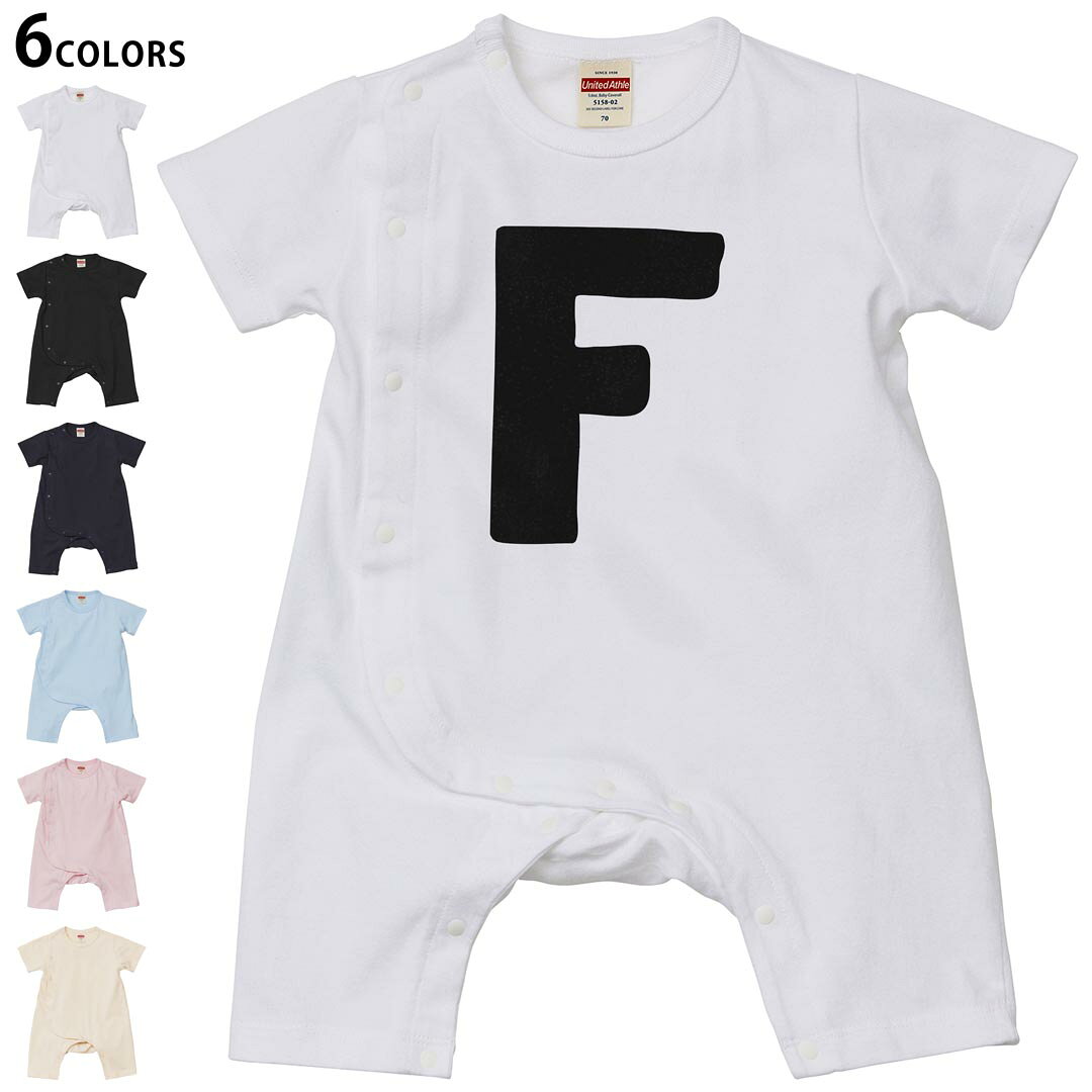 選べる6カラー ロンパース カバーオール 赤ちゃん 半袖 デザイン 70cm 80cm　rompers ベビー 新生児 キ..