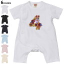 選べる6カラー ロンパース カバーオール 赤ちゃん 半袖 デザイン 70cm 80cm rompers ベビー 新生児 キッズ 70サイズ 80サイズ ギフト ...