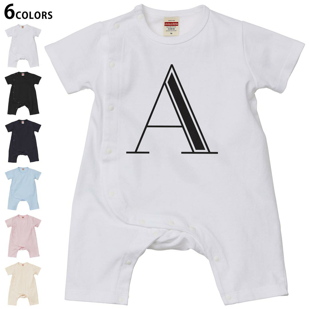 選べる6カラー ロンパース カバーオール 赤ちゃん 半袖 デザイン 70cm 80cm　rompers ベビー 新生児 キ..