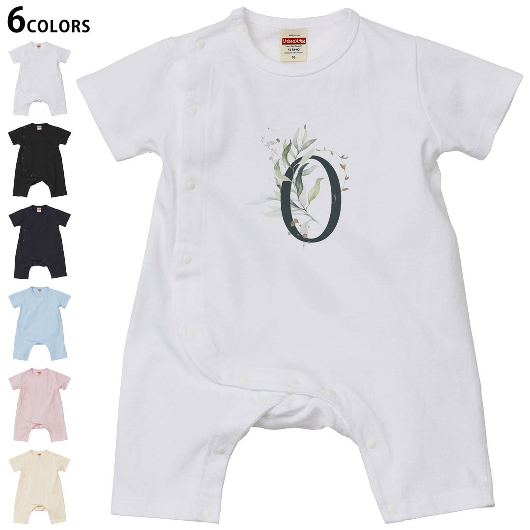 Short Sleeves - 選べる6カラー ロンパース カバーオール 赤ちゃん 半袖 デザイン 70cm 80cm　rompers ベビー 新生児 キッズ 70サイズ 80サイズ ギフト マタニティ 妊婦 出産祝い プレママ ティーシャツ T shirt 019369 文字 0