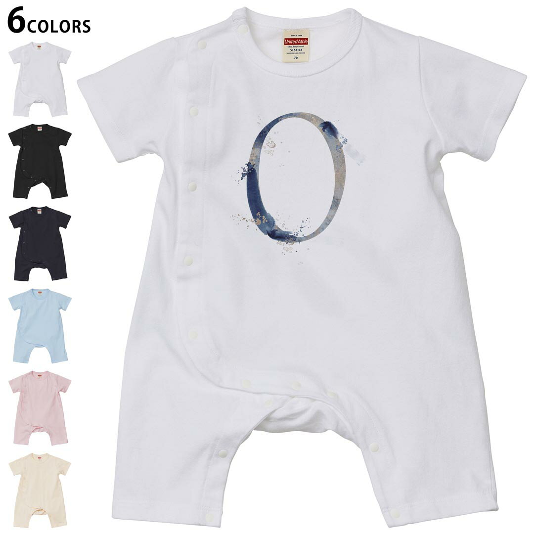 Short Sleeves - 選べる6カラー ロンパース カバーオール 赤ちゃん 半袖 デザイン 70cm 80cm　rompers ベビー 新生児 キッズ 70サイズ 80サイズ ギフト マタニティ 妊婦 出産祝い プレママ ティーシャツ T shirt 019606 文字 0