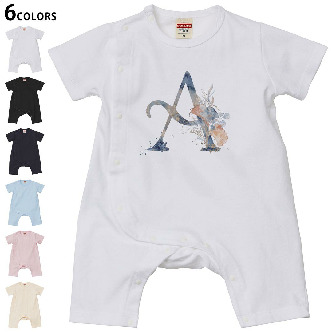 選べる6カラー ロンパース カバーオール 赤ちゃん 半袖 デザイン 70cm 80cm　rompers ベビー 新生児 キ..