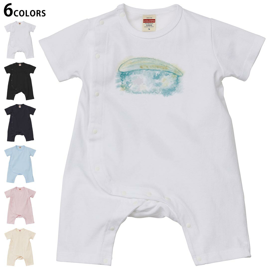 選べる6カラー ロンパース カバーオール 赤ちゃん 半袖 デザイン 70cm 80cm　rompers ベビー 新生児 キ..