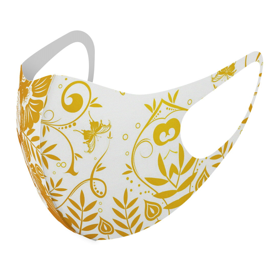 2枚セット デザインマスク 洗えるマスク おしゃれ 人気 ファッション ポリエステル 布マスク 洗って 繰り返し 大人用 子供用 普通 メンズ レディース 男性 女性 こども ジュニア キッズ 幼児 未就学児 000711 花　グラデーション