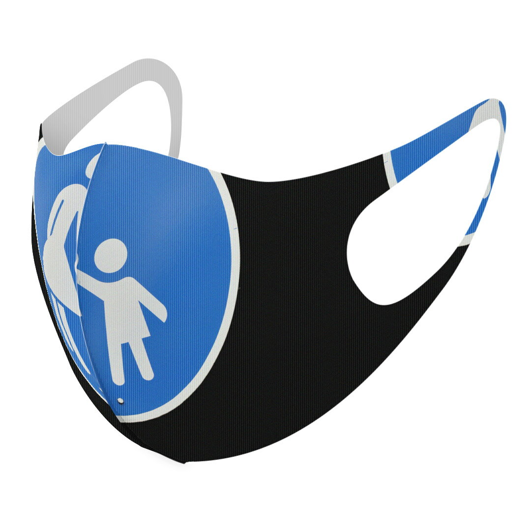 2枚セット デザインマスク 洗えるマスク おしゃれ 人気 ファッション ポリエステル 布マスク 洗って 繰り返し 大人用 子供用 普通 メンズ レディース 男性 女性 こども ジュニア キッズ 幼児 未就学児 000826 標識　看板(4)