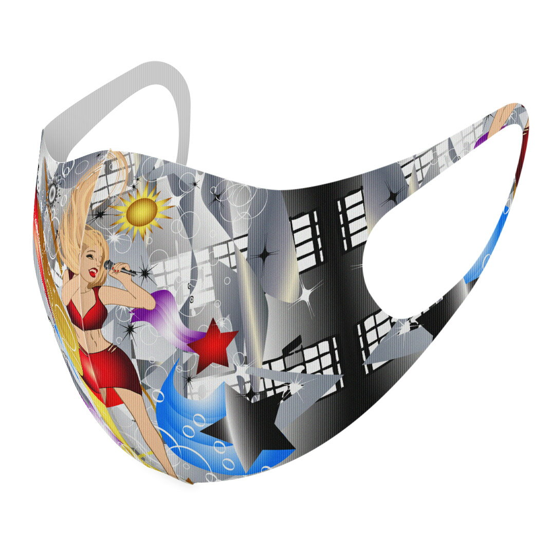 2枚セット デザインマスク 洗えるマスク おしゃれ 人気 ファッション ポリエステル 布マスク 洗って 繰..