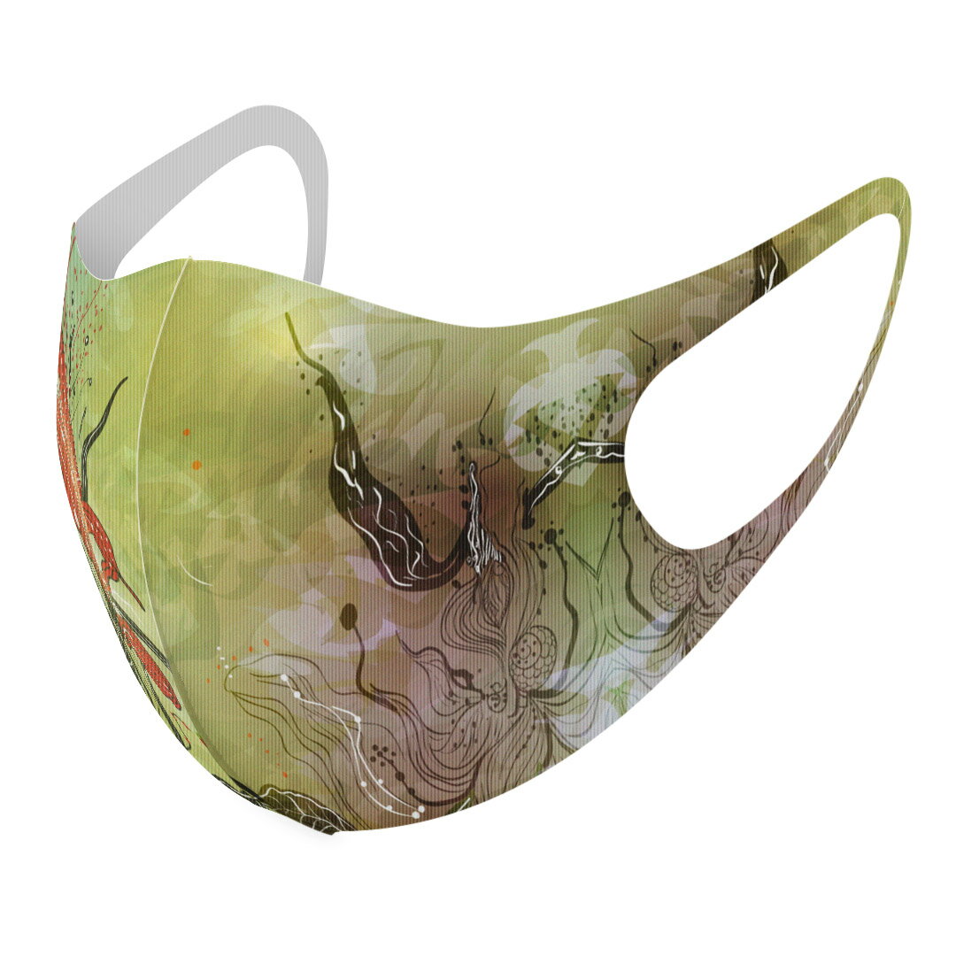 2枚セット デザインマスク 洗えるマスク おしゃれ 人気 ファッション ポリエステル 布マスク 洗って 繰り返し 大人用 子供用 普通 メンズ レディース 男性 女性 こども ジュニア キッズ 幼児 未就学児 001787 花　　カラフル