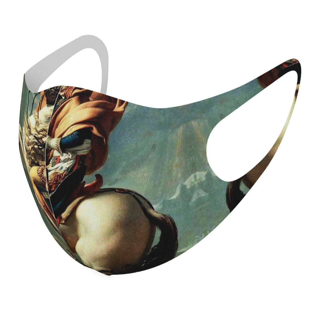 2枚セット デザインマスク 洗えるマスク おしゃれ 人気 ファッション ポリエステル 布マスク 洗って 繰り返し 大人用 子供用 普通 メンズ レディース 男性 女性 こども ジュニア キッズ 幼児 未就学児 003184 クール 人物　絵画　イラスト