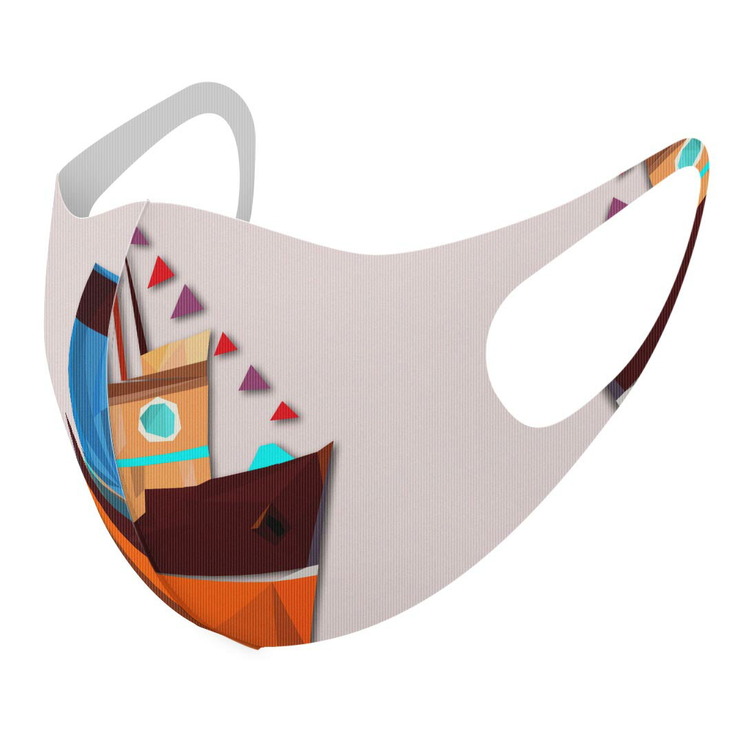 2枚セット デザインマスク 洗えるマスク おしゃれ 人気 ファッション ポリエステル 布マスク 洗って 繰..