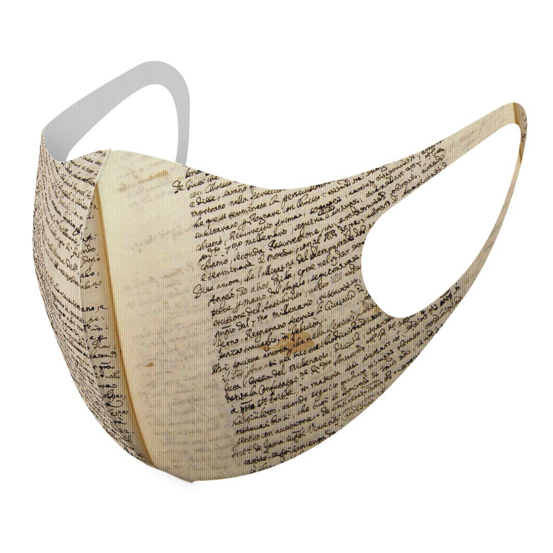 2枚セット デザインマスク 洗えるマスク おしゃれ 人気 ファッション ポリエステル 布マスク 洗って 繰り返し 大人用 子供用 普通 メンズ レディース 男性 女性 こども ジュニア キッズ 幼児 未就学児 025663 文字　古代　本(4)