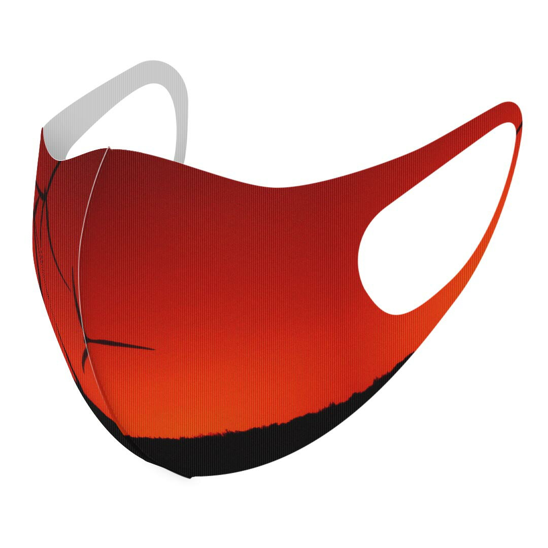 2枚セット デザインマスク 洗えるマスク おしゃれ 人気 ファッション ポリエステル 布マスク 洗って 繰り返し 大人用 子供用 普通 メンズ レディース 男性 女性 こども ジュニア キッズ 幼児 未就学児 025689 風車　影