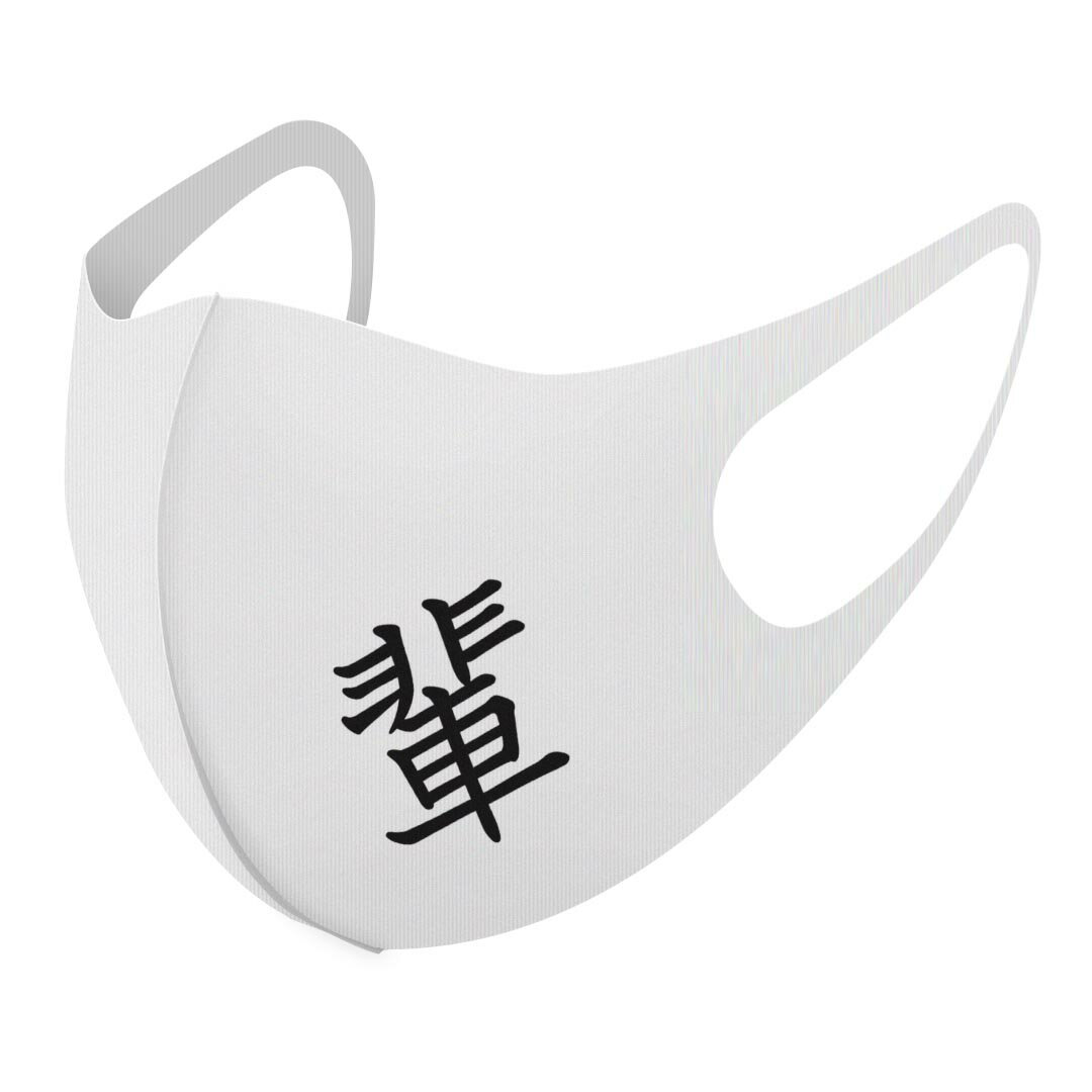 2枚セット デザインマスク 洗えるマスク おしゃれ 人気 ファッション ポリエステル 布マスク 洗って 繰り返し 大人用 子供用 普通 メンズ レディース 男性 女性 こども ジュニア キッズ 幼児 未就学児 027879 漢字　教科書体 輩