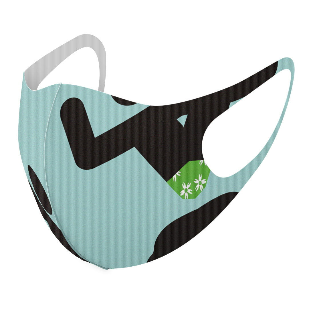 2枚セット デザインマスク 洗えるマスク おしゃれ 人気 ファッション ポリエステル 布マスク 洗って 繰り返し 大人用 子供用 普通 メンズ レディース 男性 女性 こども ジュニア キッズ 幼児 未就学児 004347 サーフ　模様