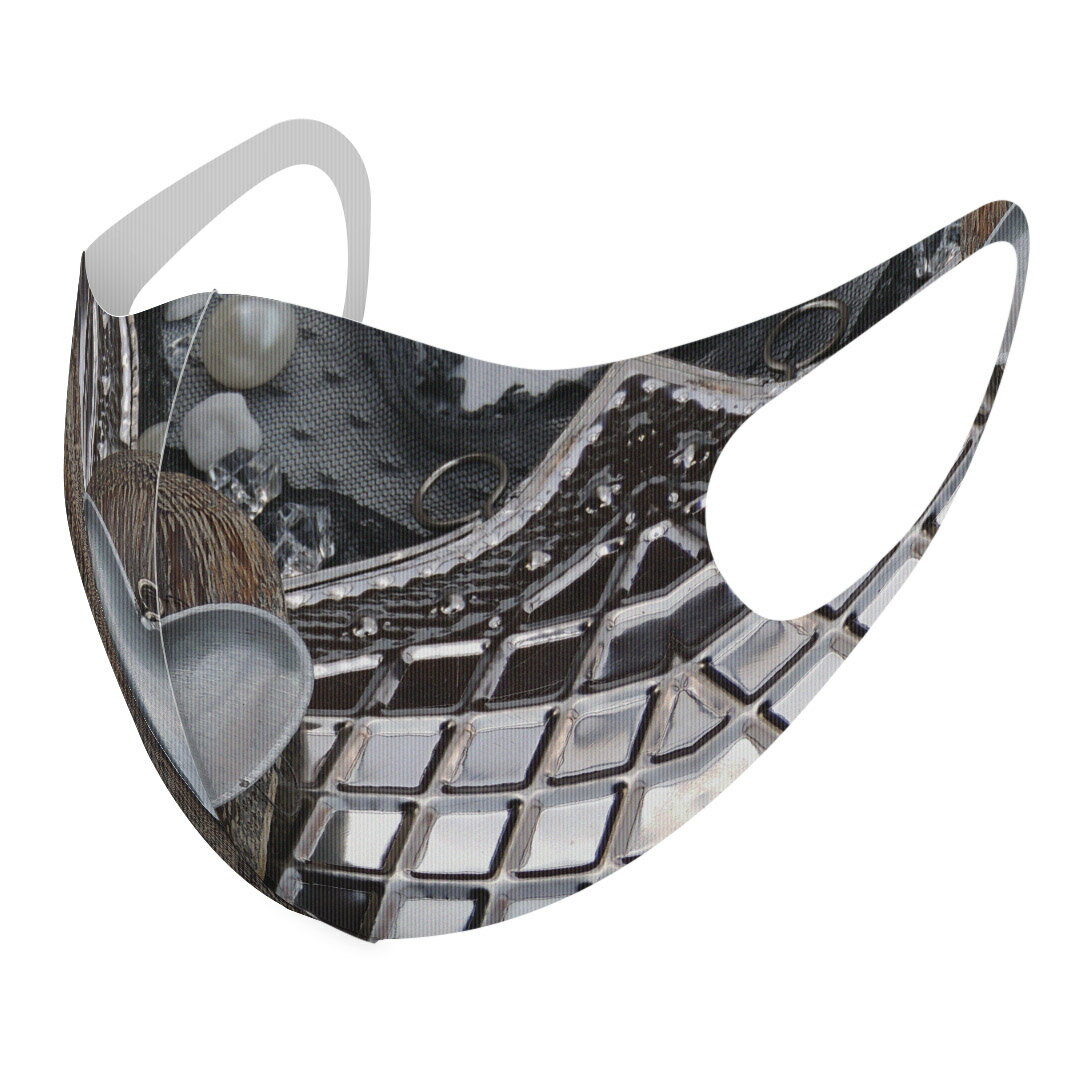 2枚セット デザインマスク 洗えるマスク おしゃれ 人気 ファッション ポリエステル 布マスク 洗って 繰り返し 大人用 子供用 普通 メンズ レディース 男性 女性 こども ジュニア キッズ 幼児 未就学児 004575 ハート　写真