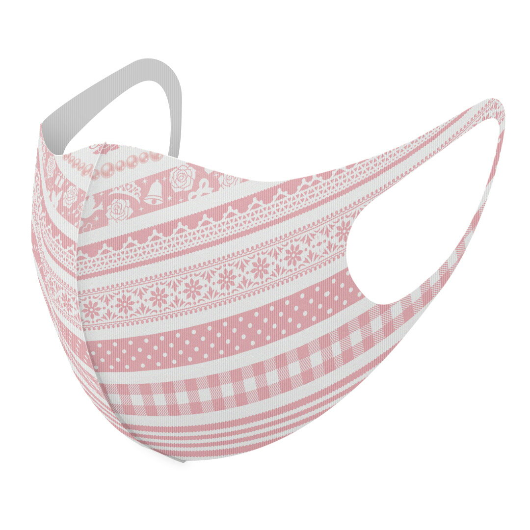 2枚セット デザインマスク 洗えるマスク おしゃれ 人気 ファッション ポリエステル 布マスク 洗って 繰り返し 大人用 子供用 普通 メンズ レディース 男性 女性 こども ジュニア キッズ 幼児 未就学児 004859 ピンク　ガーリー