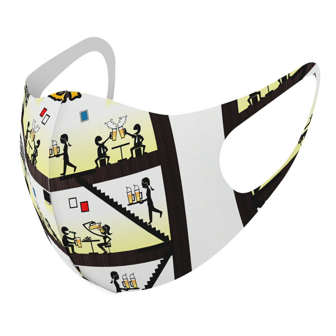 2枚セット デザインマスク 洗えるマスク おしゃれ 人気 ファッション ポリエステル 布マスク 洗って 繰..