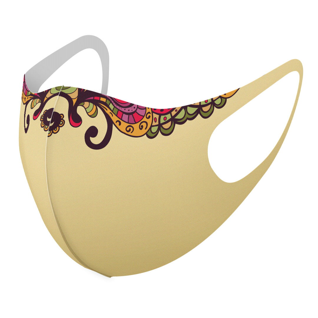 商品特徴・洗って繰り返し使える デザインマスク 2枚セット・素材：ポリエステル　サラサラとした肌触りで通気性がよく、呼吸も苦しくなりにくい・3D立体構造で伸縮性もあるので、顔にしっかりフィットして耳が痛くなりにくい・専用の高精細転写プリンターで発色の良い美しいデザインはファッション性も抜群・デザイン選び放題！ご覧の商品以外にも数千デザインをご用意しています・プリント工程、仕上げ、梱包：日本　素材：中国製注意事項画像はサンプルです。ご覧の環境によっては多少色味に違いを感じる場合があります。 転写プリントの性質上、中央の縫合部でデザインに多少のズレが生じる場合があります。※色味のイメージ違い、軽微なズレを理由とした交換や返金はご対応出来かねます。2枚セットの商品で、同デザイン、同じ素材色の2枚セットです。別デザインとの組み合わせや白とグレーを1枚ずつなどのご対応は出来かねます。ほぼ無臭の商品ですが、どうしても気になる方は一度手洗いしてからご使用ください。使用環境によりますが、通常使用で10回程度は繰り返し洗ってご使用いただけます。洗濯の際は水、またはぬるま湯での手洗いを推奨します。洗濯機や洗剤、漂白剤の使用は生地の傷みや色褪せが進行する可能性があります。洗濯後は陰干しして下さい。また、耳掛け部を洗濯ばさみで挟んで吊るしますと、自重で生地が伸びやすいので、鼻側の生地を挟んで干してください。商品発送完全受注生産商品となりますので、既製品と比べて発送までお時間を頂いています。 基本的に決済確認後2-3営業日での発送となります。繁忙期や休業日明けの場合はさらに時間がかかる場合があります。 その際には別途メールにてご連絡致します。発送日から到着までに2?4日ほどかかる場合が多く、紛失などの保障もご対応できかねます。あらかじめご了承下さい。