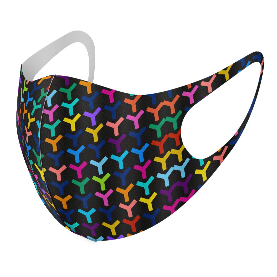 2枚セット デザインマスク 洗えるマスク おしゃれ 人気 ファッション ポリエステル 布マスク 洗って 繰り返し 大人用 子供用 普通 メンズ レディース 男性 女性 こども ジュニア キッズ 幼児 未就学児 006095 カラフル　模様(4.0)