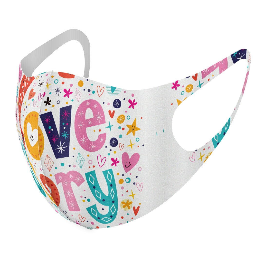 商品特徴・洗って繰り返し使える デザインマスク 2枚セット・素材：ポリエステル　サラサラとした肌触りで通気性がよく、呼吸も苦しくなりにくい・3D立体構造で伸縮性もあるので、顔にしっかりフィットして耳が痛くなりにくい・専用の高精細転写プリンタ...