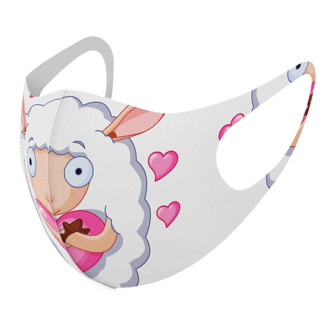 2枚セット デザインマスク 洗えるマスク おしゃれ 人気 ファッション ポリエステル 布マスク 洗って 繰り返し 大人用 子供用 普通 メンズ レディース 男性 女性 こども ジュニア キッズ 幼児 未就学児 009508 動物　キャラクター　ハート