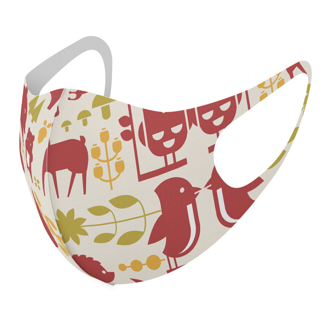 2枚セット デザインマスク 洗えるマスク おしゃれ 人気 ファッション ポリエステル 布マスク 洗って 繰り返し 大人用 子供用 普通 メンズ レディース 男性 女性 こども ジュニア キッズ 幼児 未就学児 009813 動物　赤　黄色　緑