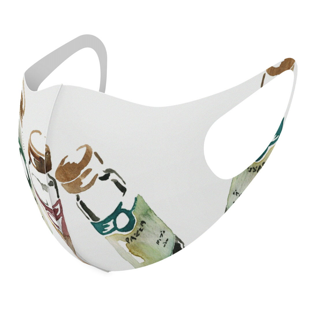 2枚セット デザインマスク 洗えるマスク おしゃれ 人気 ファッション ポリエステル 布マスク 洗って 繰..