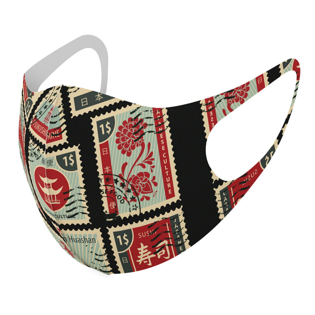 2枚セット デザインマスク 洗えるマスク おしゃれ 人気 ファッション ポリエステル 布マスク 洗って 繰..