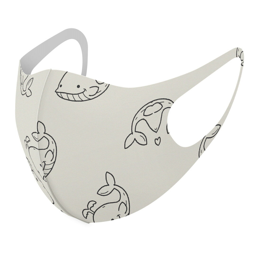 2枚セット デザインマスク 洗えるマスク おしゃれ 人気 ファッション ポリエステル 布マスク 洗って 繰り返し 大人用 子供用 普通 メンズ レディース 男性 女性 こども ジュニア キッズ 幼児 未就学児 010706 くじら　海　生き物(4.0)