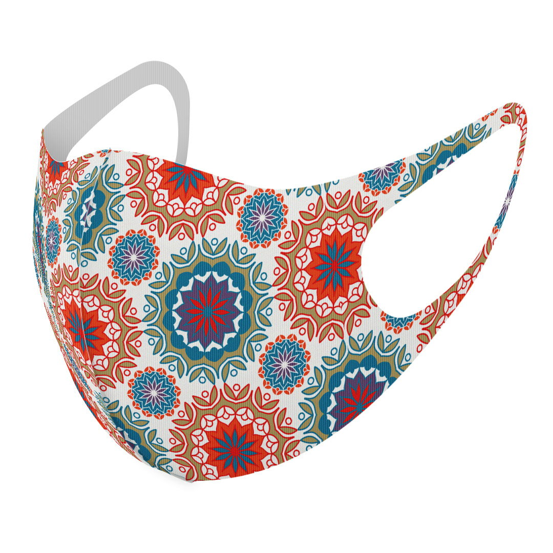 2枚セット デザインマスク 洗えるマスク おしゃれ 人気 ファッション ポリエステル 布マスク 洗って 繰り返し 大人用 子供用 普通 メンズ レディース 男性 女性 こども ジュニア キッズ 幼児 未就学児 011914 模様　赤　青