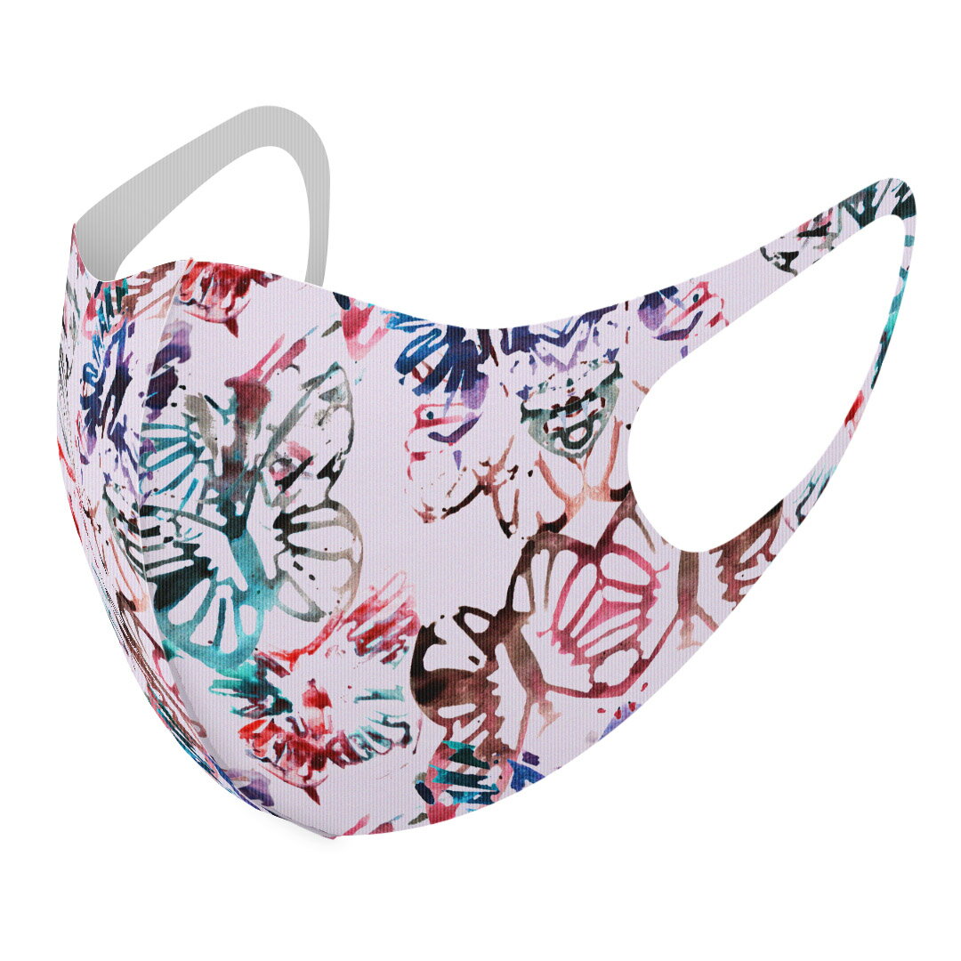 2枚セット デザインマスク 洗えるマスク おしゃれ 人気 ファッション ポリエステル 布マスク 洗って 繰り返し 大人用 子供用 普通 メンズ レディース 男性 女性 こども ジュニア キッズ 幼児 未就学児 012113 蝶　エレガント　柄