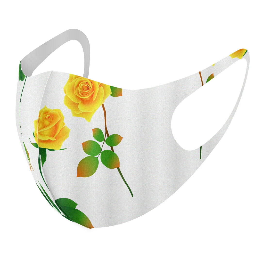 2枚セット デザインマスク 洗えるマスク おしゃれ 人気 ファッション ポリエステル 布マスク 洗って 繰り返し 大人用 子供用 普通 メンズ レディース 男性 女性 こども ジュニア キッズ 幼児 未就学児 012974 父の日　花　黄色