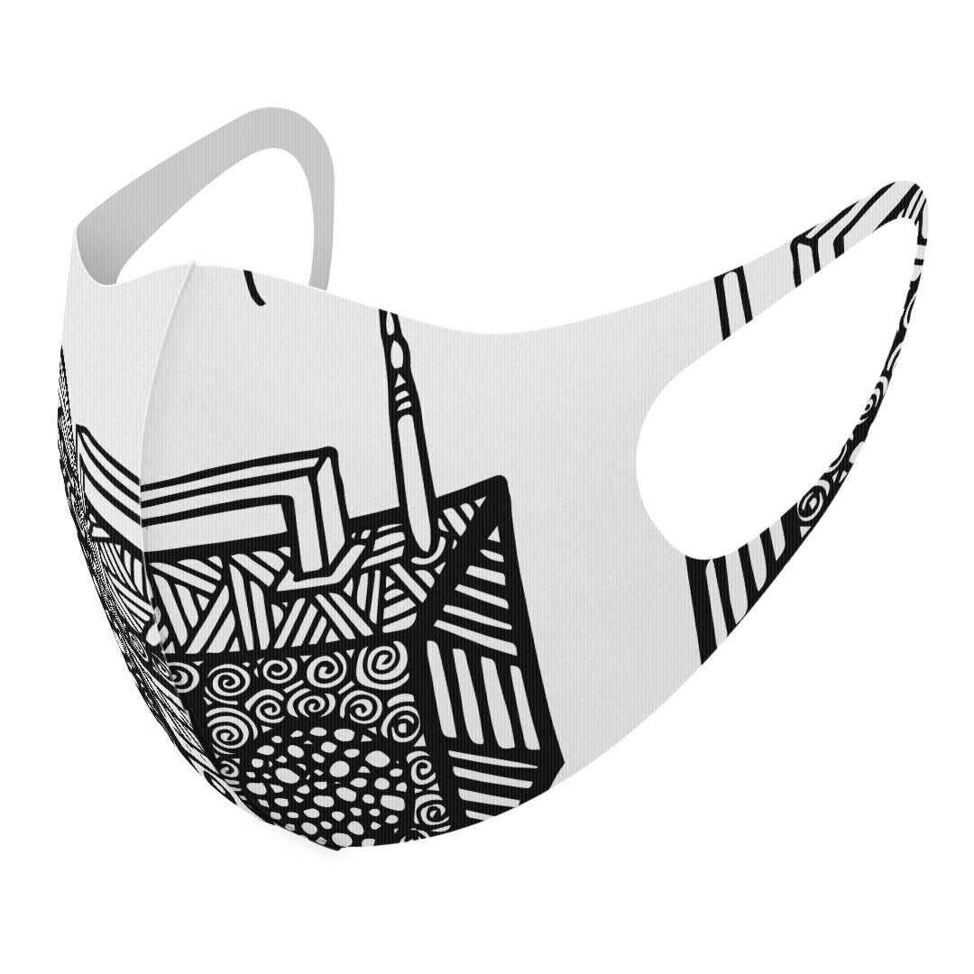 2枚セット デザインマスク 洗えるマスク おしゃれ 人気 ファッション ポリエステル 布マスク 洗って 繰..