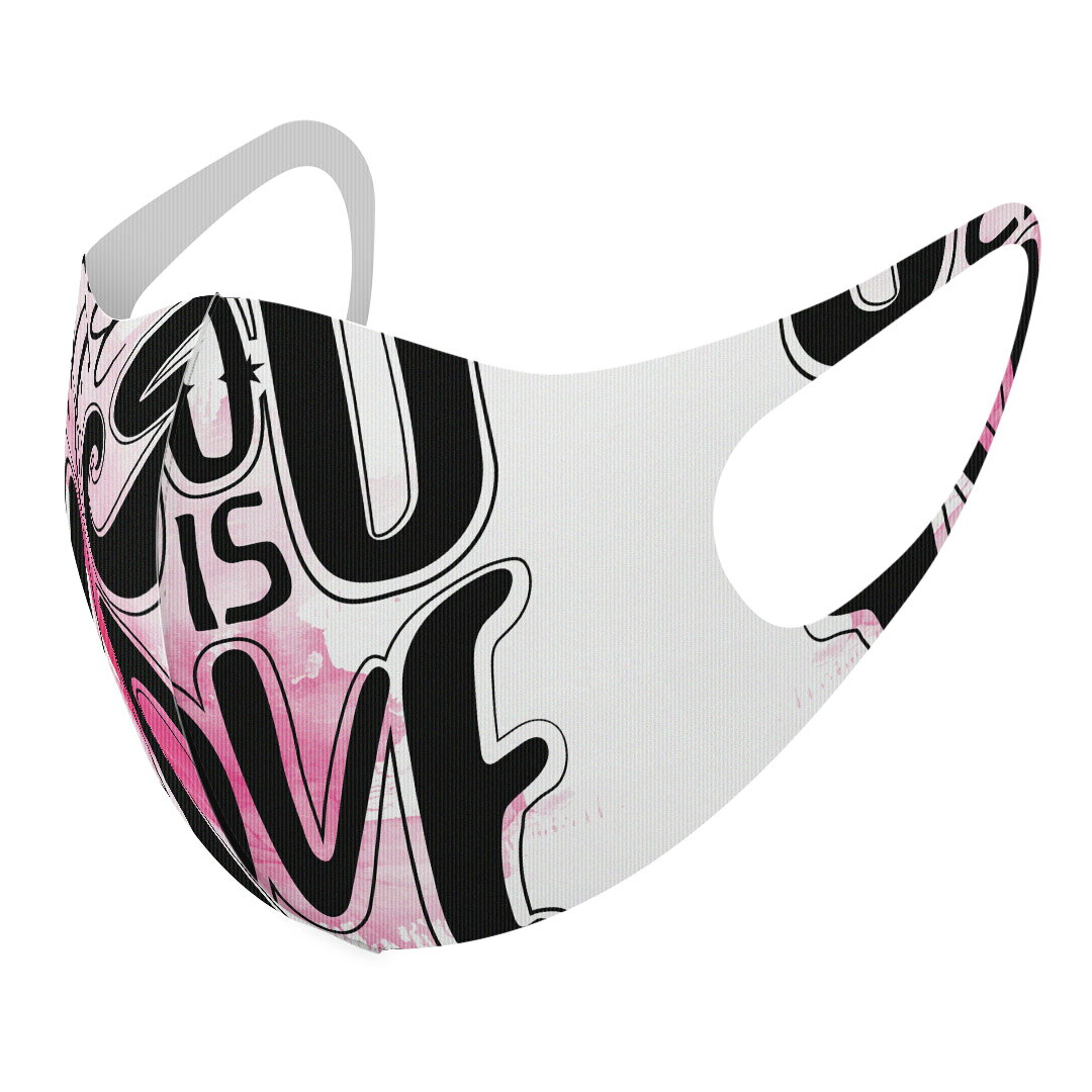 2枚セット デザインマスク 洗えるマスク おしゃれ 人気 ファッション ポリエステル 布マスク 洗って 繰り返し 大人用 子供用 普通 メンズ レディース 男性 女性 こども ジュニア キッズ 幼児 未就学児 014519 英語　メッセージ　ピンク