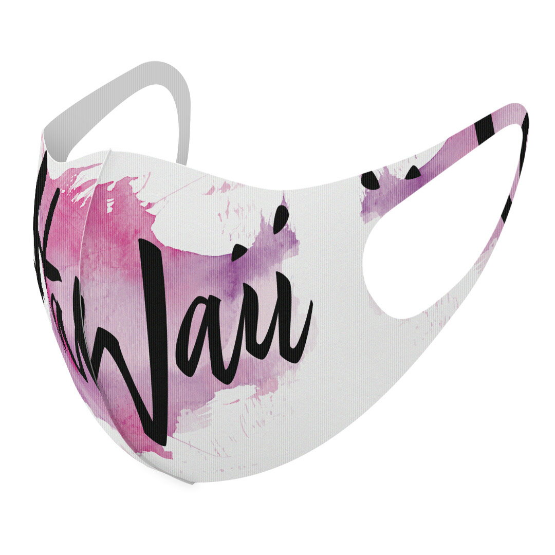 2枚セット デザインマスク 洗えるマスク おしゃれ 人気 ファッション ポリエステル 布マスク 洗って 繰り返し 大人用 子供用 普通 メンズ レディース 男性 女性 こども ジュニア キッズ 幼児 未就学児 014565 ハワイ　文字　グラデーション(4.0)