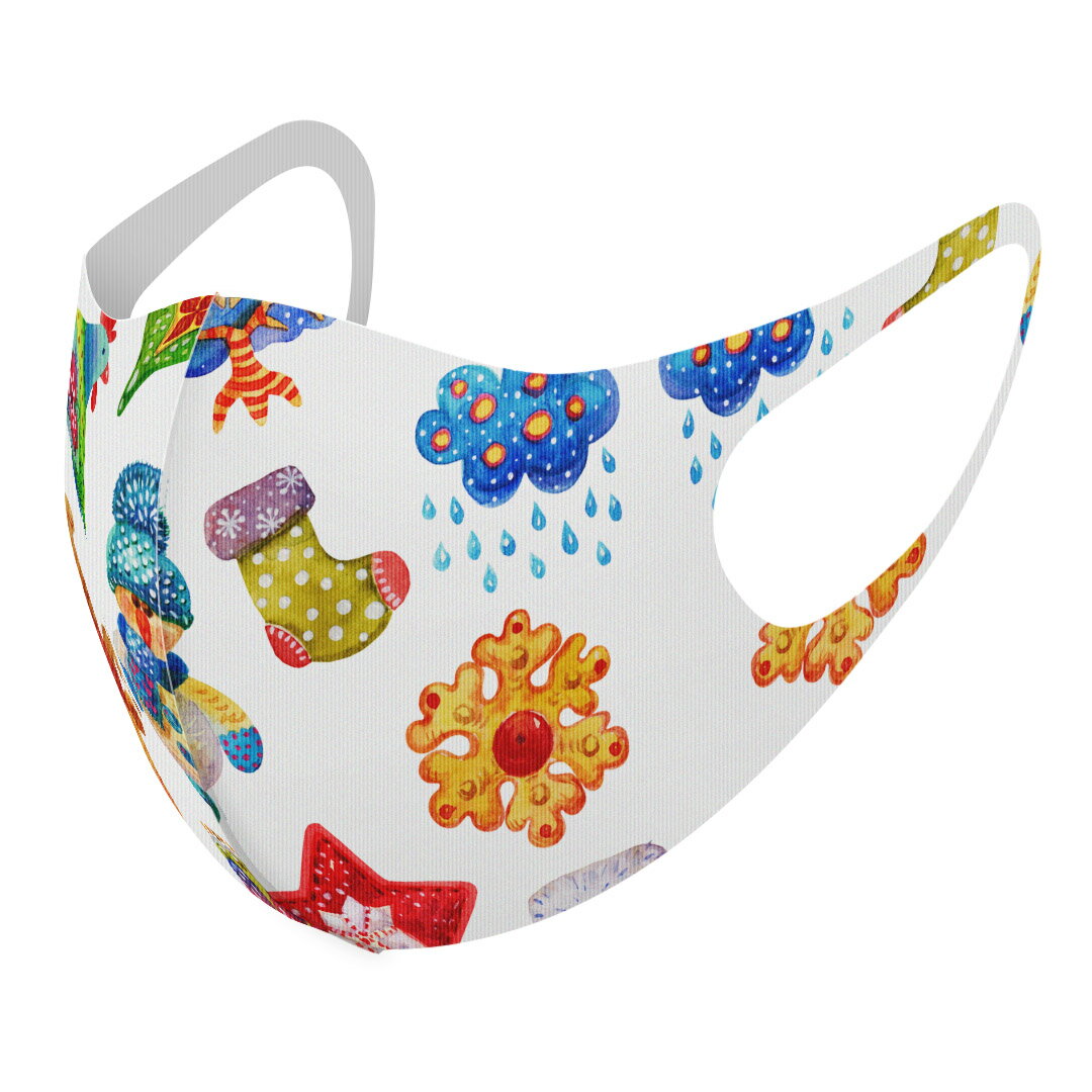 商品特徴・洗って繰り返し使える デザインマスク 2枚セット・素材：ポリエステル　サラサラとした肌触りで通気性がよく、呼吸も苦しくなりにくい・3D立体構造で伸縮性もあるので、顔にしっかりフィットして耳が痛くなりにくい・専用の高精細転写プリンタ...