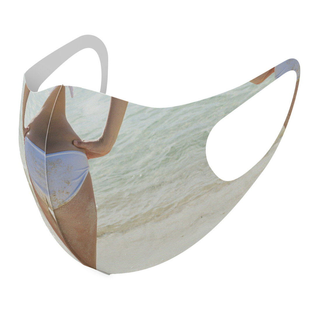 2枚セット デザインマスク 洗えるマスク おしゃれ 人気 ファッション ポリエステル 布マスク 洗って 繰り返し 大人用 子供用 普通 メンズ レディース 男性 女性 こども ジュニア キッズ 幼児 未就学児 014834 女の子 おしゃれ 海 海岸 水着