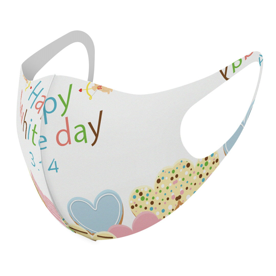 2枚セット デザインマスク 洗えるマスク おしゃれ 人気 ファッション ポリエステル 布マスク 洗って 繰り返し 大人用 子供用 普通 メンズ レディース 男性 女性 こども ジュニア キッズ 幼児 未就学児 016241 ホワイトデー