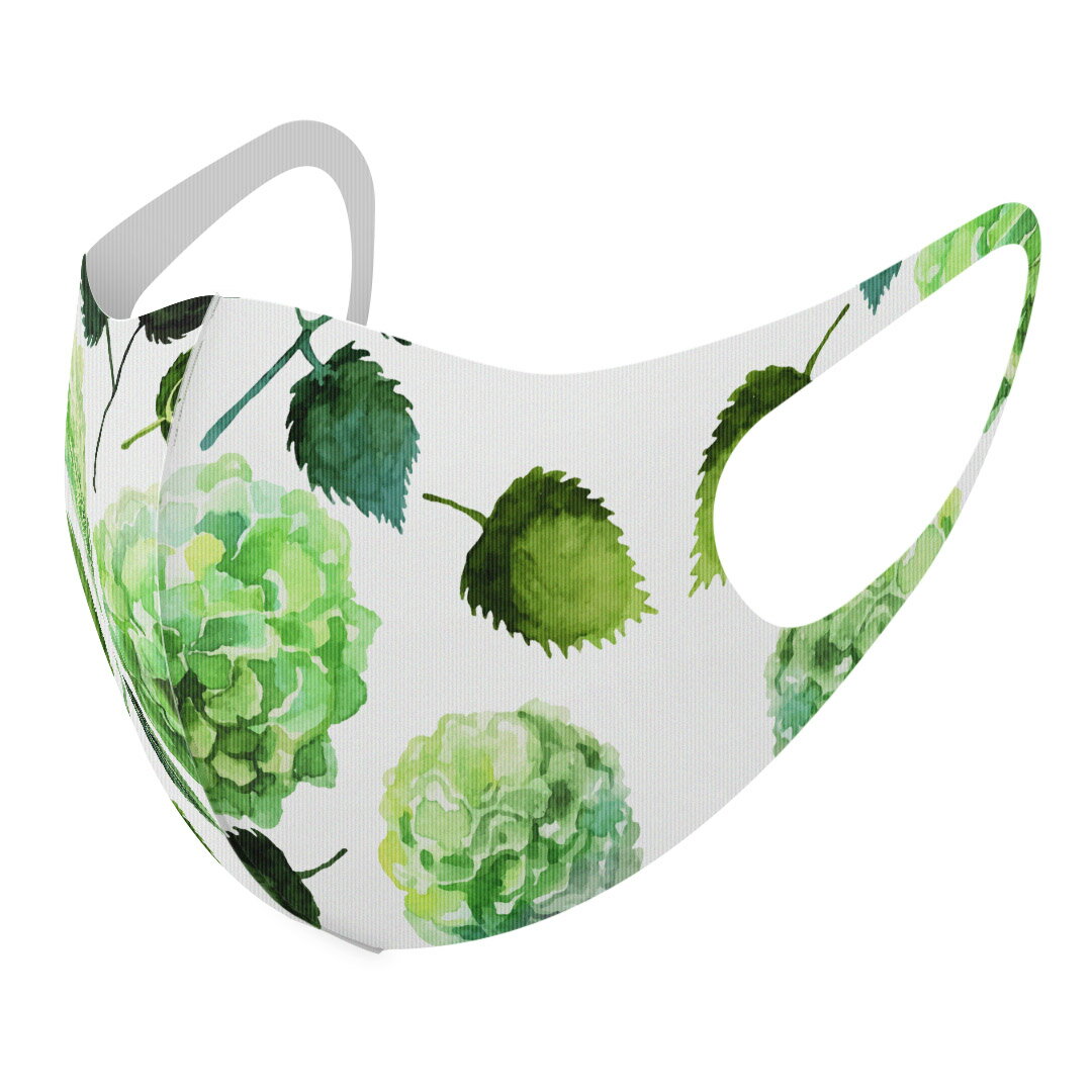 2枚セット デザインマスク 洗えるマスク おしゃれ 人気 ファッション ポリエステル 布マスク 洗って 繰り返し 大人用 子供用 普通 メンズ レディース 男性 女性 こども ジュニア キッズ 幼児 未就学児 016331 あじさい 梅雨 花