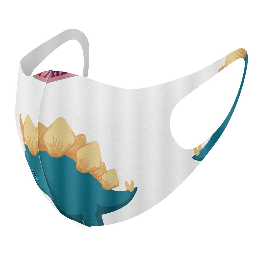 2枚セット デザインマスク 洗えるマスク おしゃれ 人気 ファッション ポリエステル 布マスク 洗って 繰り返し 大人用 子供用 普通 メンズ レディース 男性 女性 こども ジュニア キッズ 幼児 未就学児 017546 ダイナソー ダイナソー　恐竜　Dinosaur