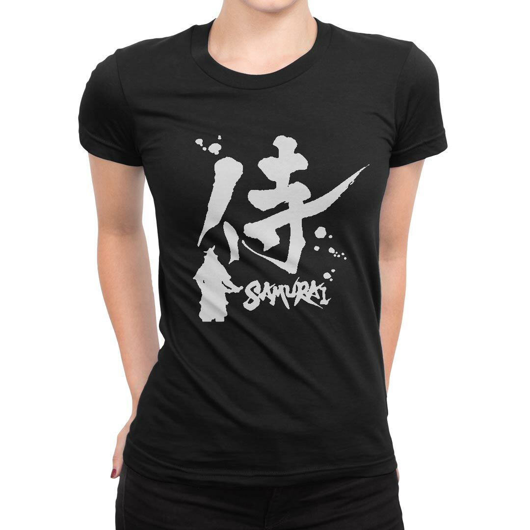 Rakuten - tシャツ レディース 半袖 ブラック 黒 デザイン M L Tシャツ ティーシャツ T shirt 000881 日本語　漢字　侍